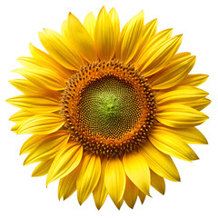 Fototapeta premium Top View of Vibrant Sunflower Head 