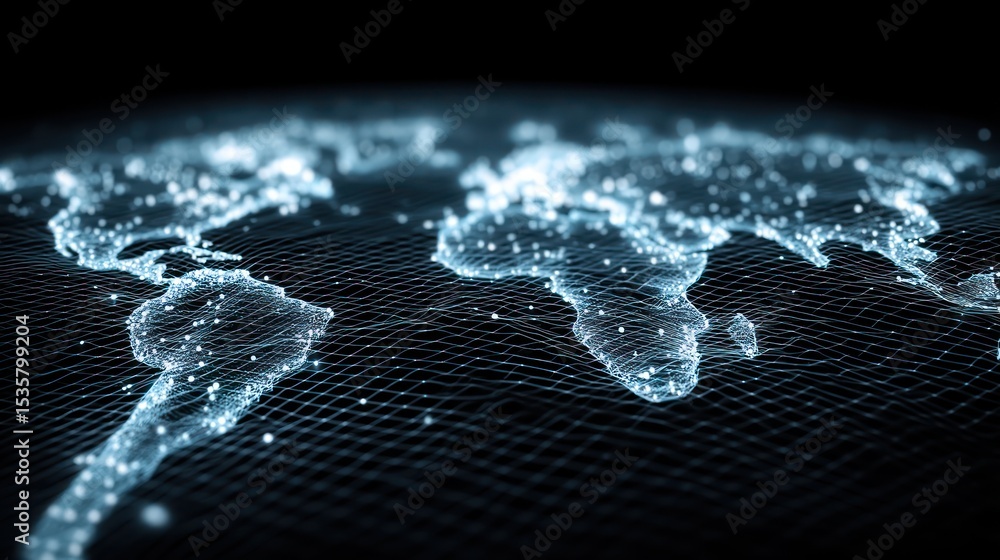 Poster global network map