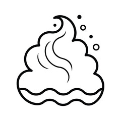 Sea Foam graphic perfect for seasonal themes Vector illustration