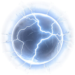 Magic energy ball isolated on transparent background