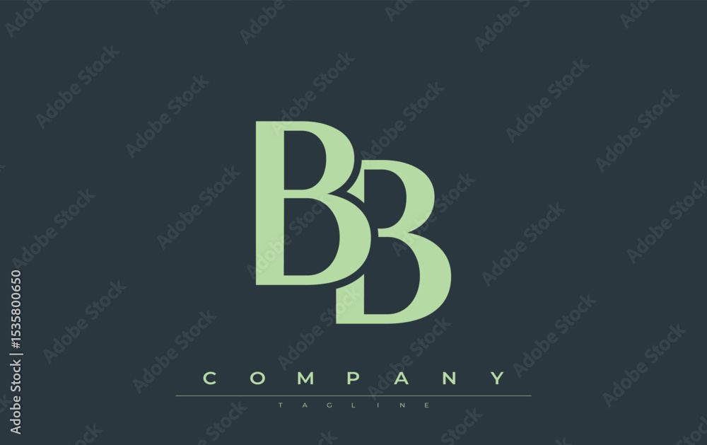 Fototapete bb modern initials logo design. branding logo with stylized initials showcasing bold design and mode