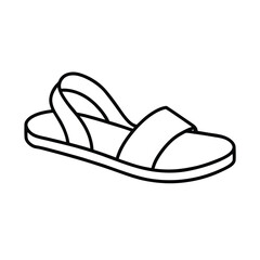 Summer Sandals graphic perfect for seasonal themes Vector illustration
