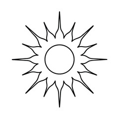 Sun With Rays graphic perfect for seasonal themes Vector illustration