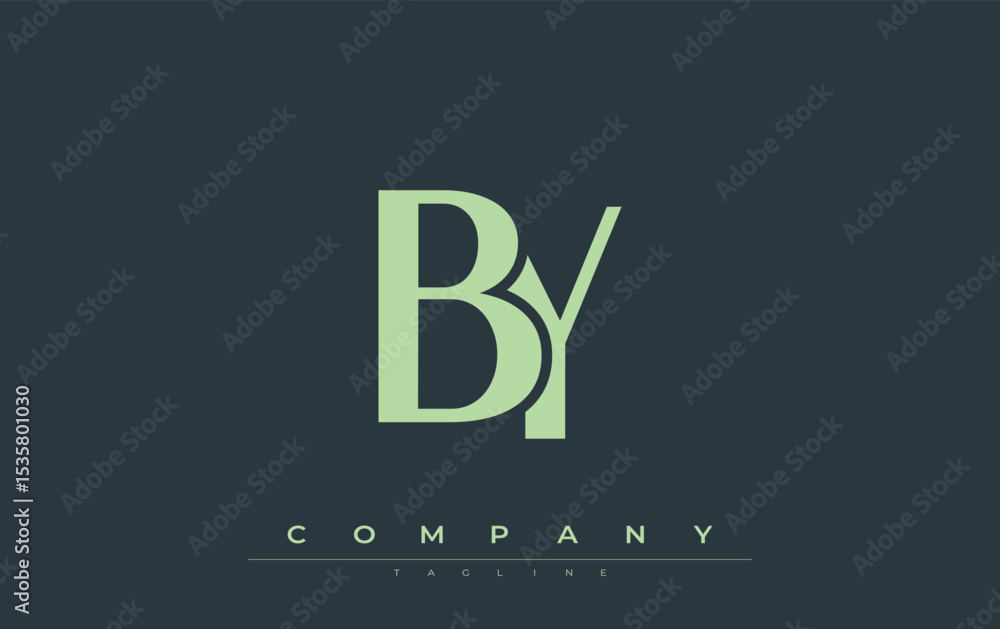 Fototapete by modern initials logo design. branding logo with stylized initials showcasing bold design and mode