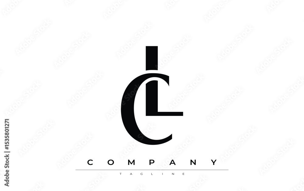 Fototapete cl modern initials logo design. branding logo with stylized initials showcasing bold design and mode