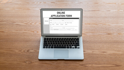 Online application form for modish registration on the internet website