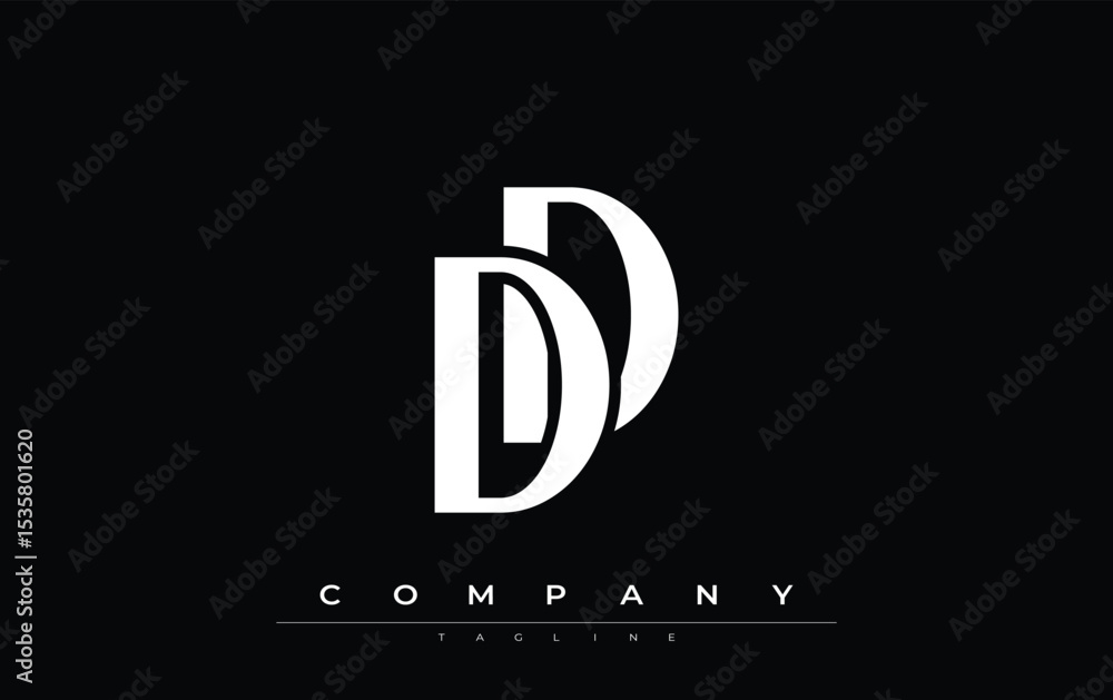 Fototapete dd modern initials logo design. branding logo with stylized initials showcasing bold design and mode