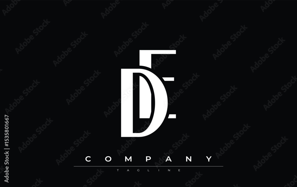 Fototapete de modern initials logo design. branding logo with stylized initials showcasing bold design and mode