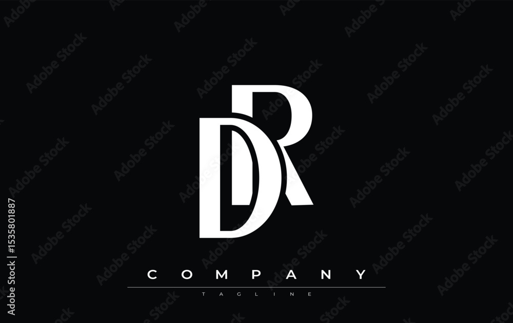 Fototapete dr modern initials logo design. branding logo with stylized initials showcasing bold design and mode