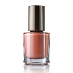 3d Nail Polish Bottle With Cap And Smooth Shadow Isolated On Transparent Background