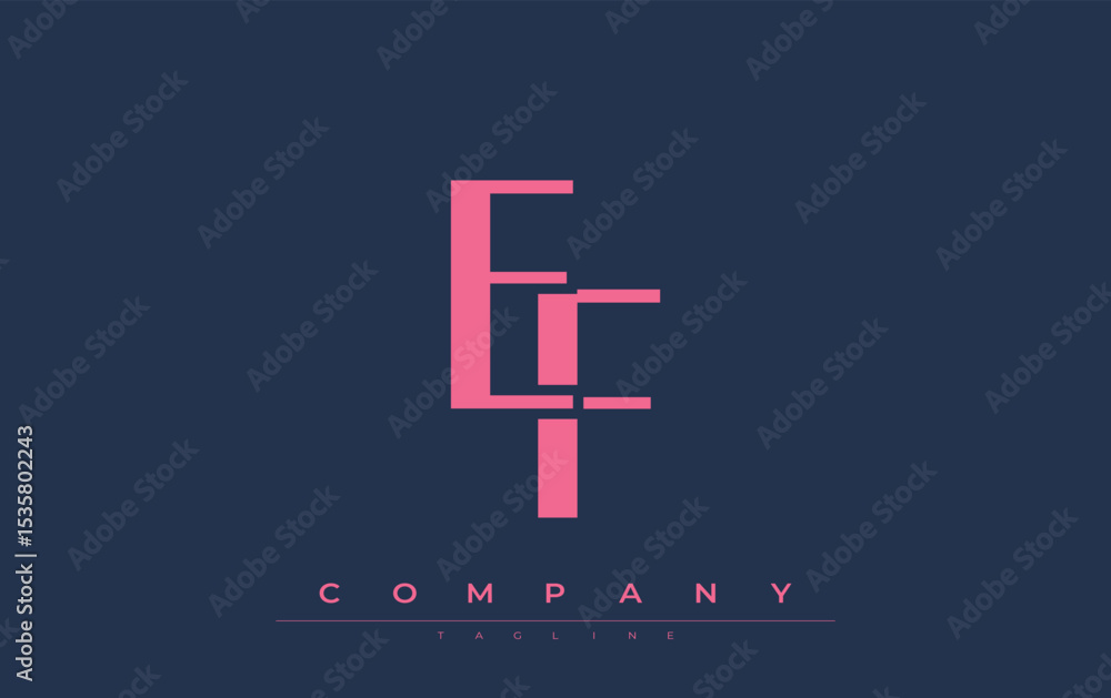 Fototapete ef modern initials logo design. branding logo with stylized initials showcasing bold design and mode