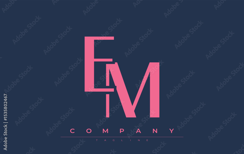 Fototapete em modern initials logo design. branding logo with stylized initials showcasing bold design and mode