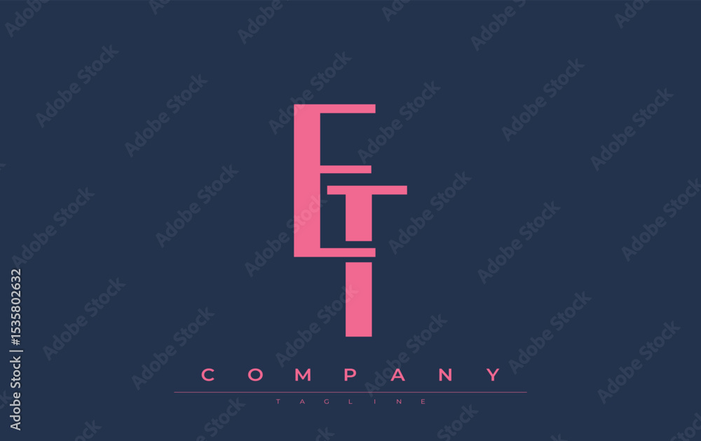 Fototapete et modern initials logo design. branding logo with stylized initials showcasing bold design and mode