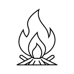 Campfire graphic perfect for seasonal themes Vector illustration