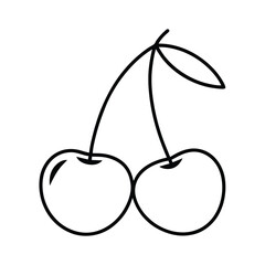 Cherries graphic perfect for seasonal themes Vector illustration