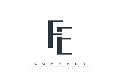 FE Modern Initials Logo Design. Branding logo with stylized initials showcasing bold design and modern aesthetic. Ideal for professional business branding or creative projects focusing on minimalistic