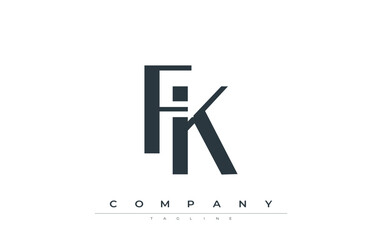 FK Modern Initials Logo Design. Branding logo with stylized initials showcasing bold design and modern aesthetic. Ideal for professional business branding or creative projects focusing on minimalistic