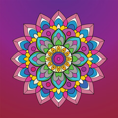 Set of vintage wedding invitation card with floral mandala design, Mandala wedding invitation