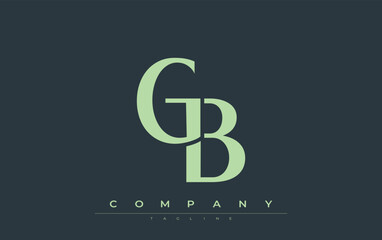 GB Modern Initials Logo Design. Branding logo with stylized initials showcasing bold design and modern aesthetic. Ideal for professional business branding or creative projects focusing on minimalistic