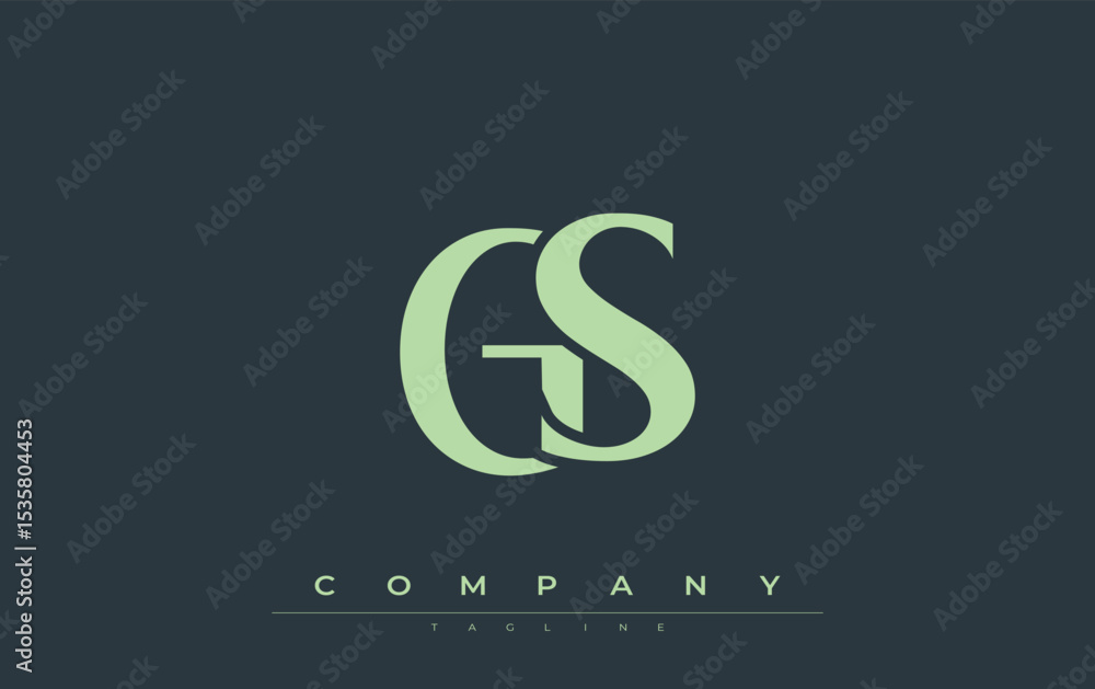 Fototapete gs modern initials logo design. branding logo with stylized initials showcasing bold design and mode