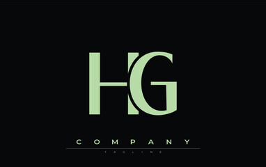 HG Modern Initials Logo Design. Branding logo with stylized initials showcasing bold design and modern aesthetic. Ideal for professional business branding or creative projects focusing on minimalistic