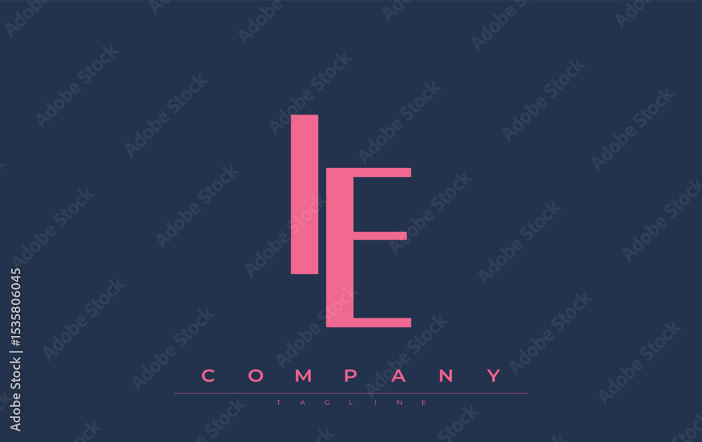 Fototapete ie modern initials logo design. branding logo with stylized initials showcasing bold design and mode