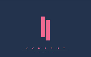II Modern Initials Logo Design. Branding logo with stylized initials showcasing bold design and modern aesthetic. Ideal for professional business branding or creative projects focusing on minimalistic