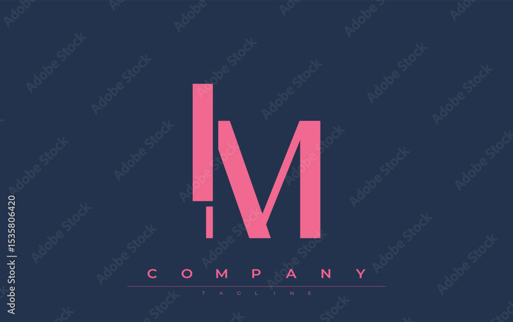 Fototapete im modern initials logo design. branding logo with stylized initials showcasing bold design and mode