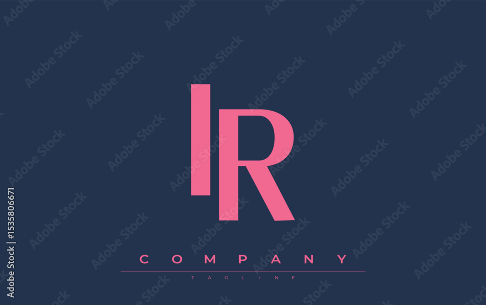 Fototapete ir modern initials logo design. branding logo with stylized initials showcasing bold design and mode
