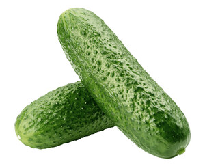 Cucumber isolated on white background, full depth of field