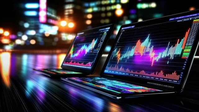 Night Trading: Stock Market Data Analysis on Laptops - Powered by Adobe