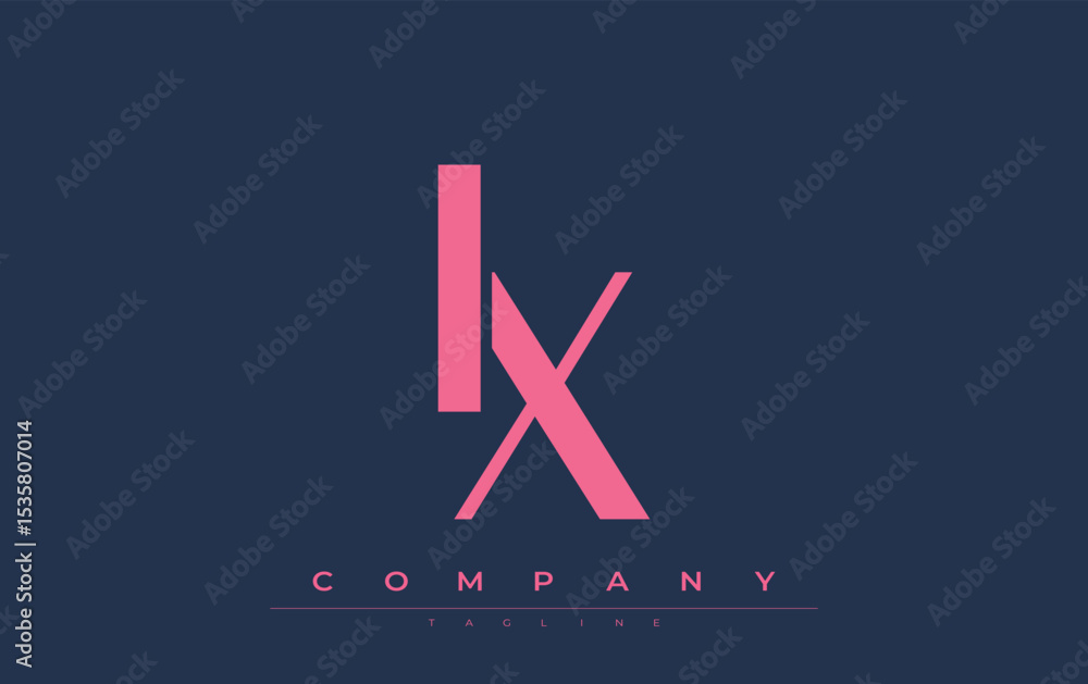 Fototapete ix modern initials logo design. branding logo with stylized initials showcasing bold design and mode