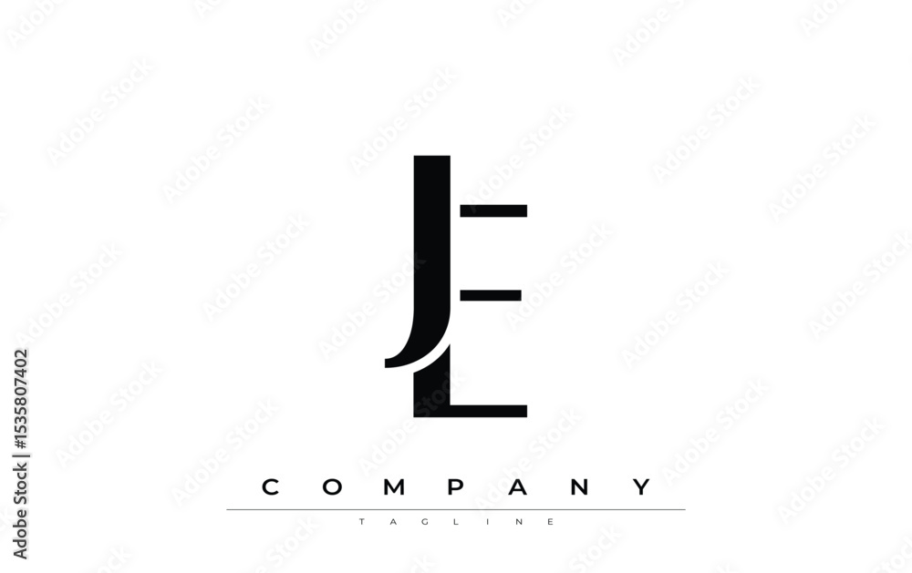 Fototapete je modern initials logo design. branding logo with stylized initials showcasing bold design and mode