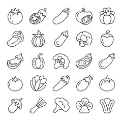 fruits and vegetables icons