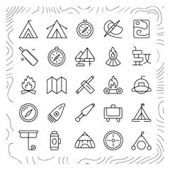 set of doodle icons