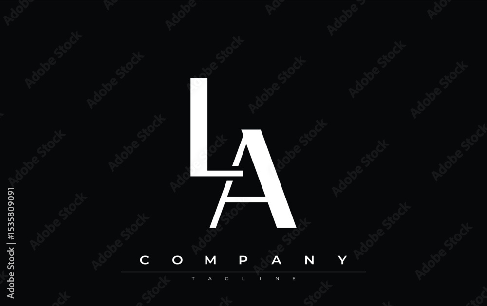 Fototapete la modern initials logo design. branding logo with stylized initials showcasing bold design and mode