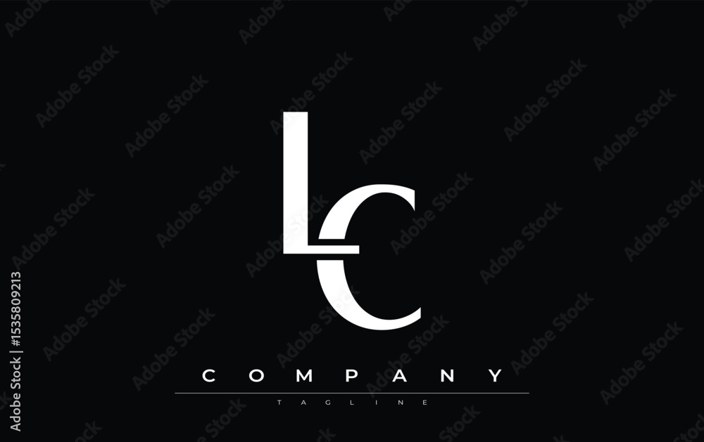 Fototapete lc modern initials logo design. branding logo with stylized initials showcasing bold design and mode