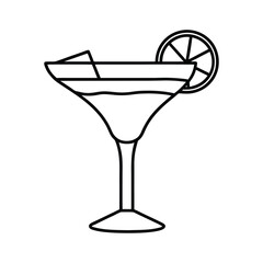 Margarita Cocktail Glass graphic perfect for seasonal themes Vector illustration