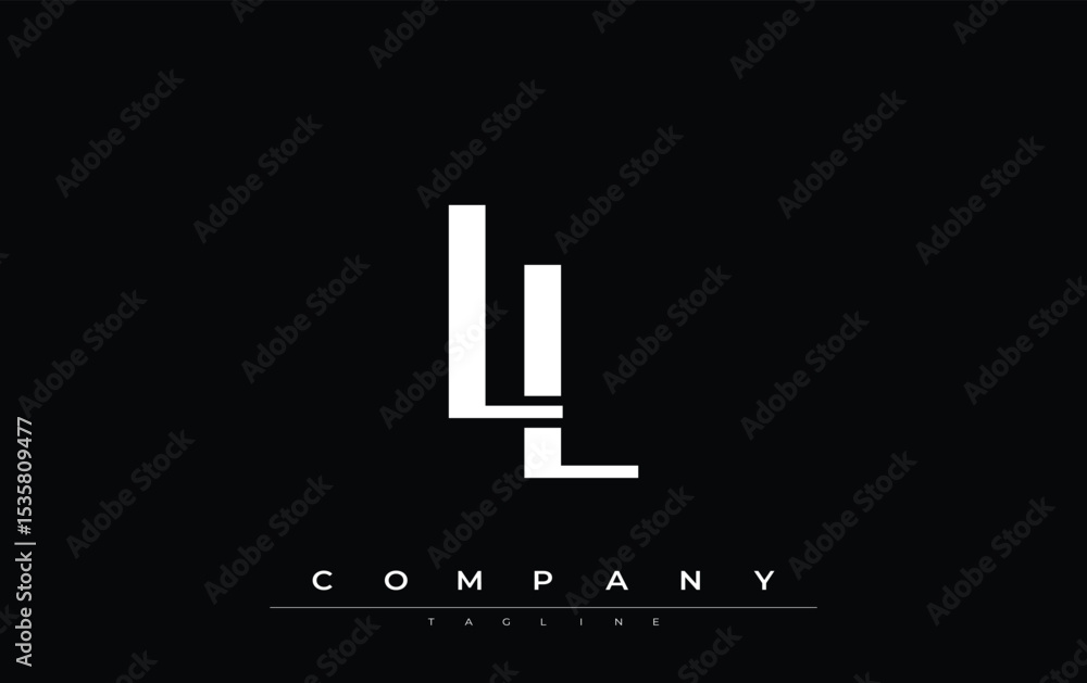 Fototapete ll modern initials logo design. branding logo with stylized initials showcasing bold design and mode