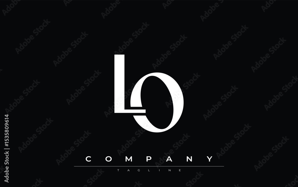 Fototapete lo modern initials logo design. branding logo with stylized initials showcasing bold design and mode