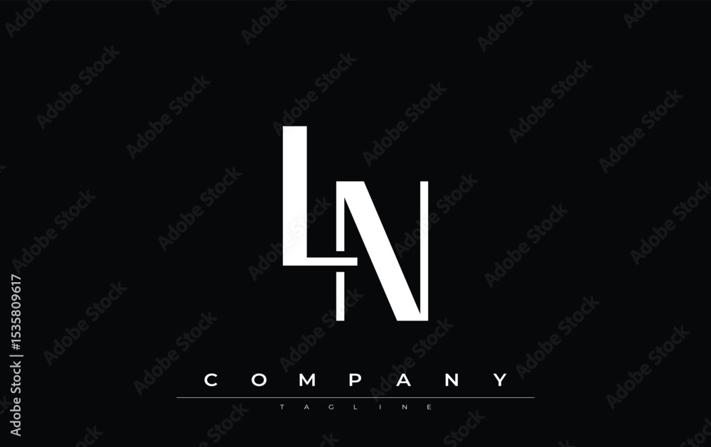 Fototapete ln modern initials logo design. branding logo with stylized initials showcasing bold design and mode