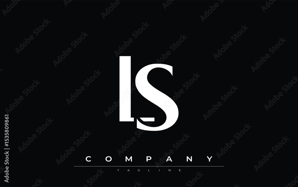 Fototapete ls modern initials logo design. branding logo with stylized initials showcasing bold design and mode