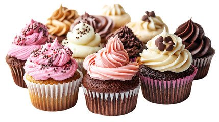 cupcakes on white background
