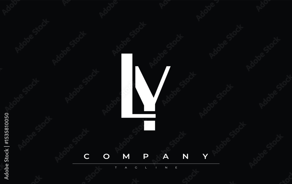 Fototapete ly modern initials logo design. branding logo with stylized initials showcasing bold design and mode