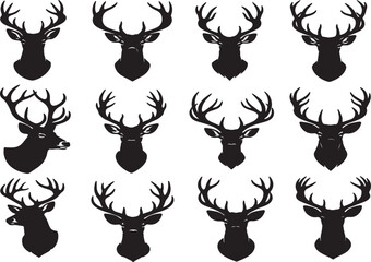 Detailed vector illustration of a deer hand drawn in red green and blue