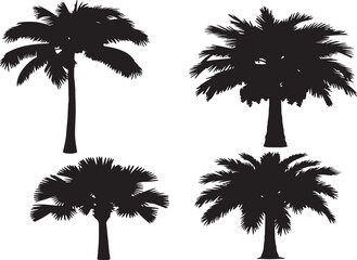 Stylized green tree graphic design element