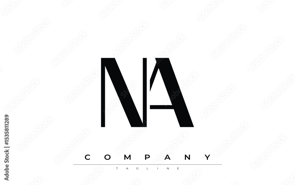 Fototapete na modern initials logo design. branding logo with stylized initials showcasing bold design and mode