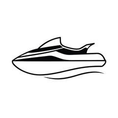 Jet Ski graphic perfect for seasonal themes Vector illustration
