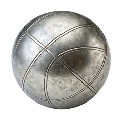 3D Rendered Metallic Boules Ball, Isolated on Transparent Background, Sport Equipment, Petanque, Game, Petanque, Boules, Sport