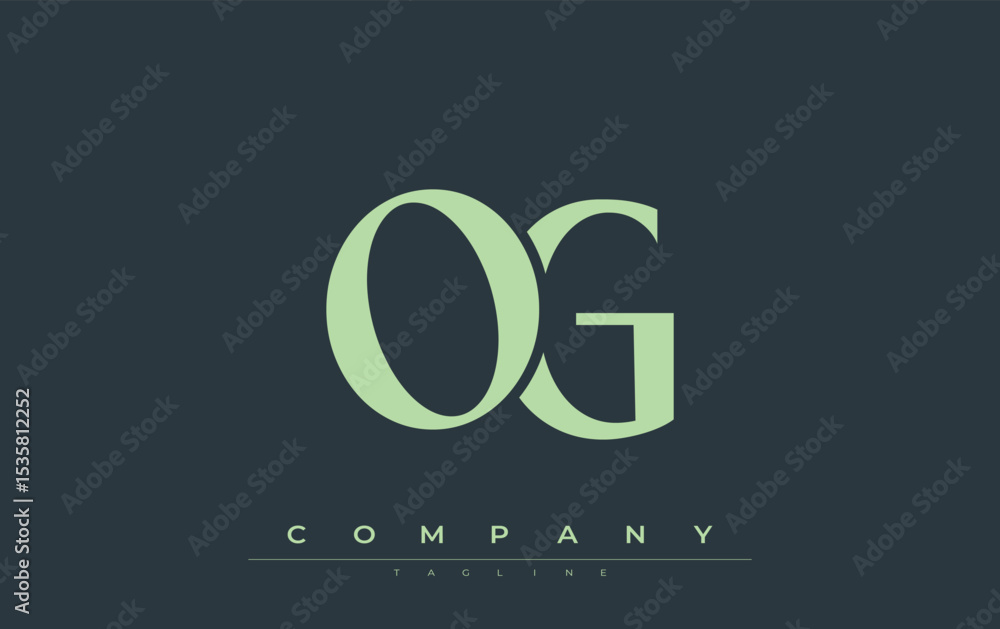 Fototapete og modern initials logo design. branding logo with stylized initials showcasing bold design and mode